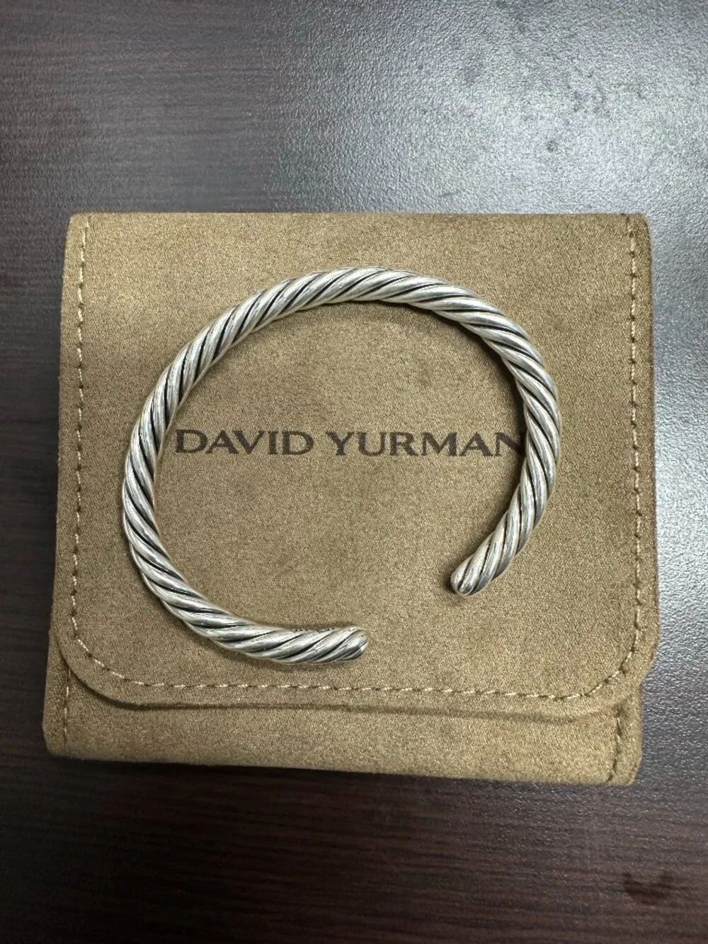 David Yurman Cable Cuff Bracelet Sterling Silver, 6mm (Medium)